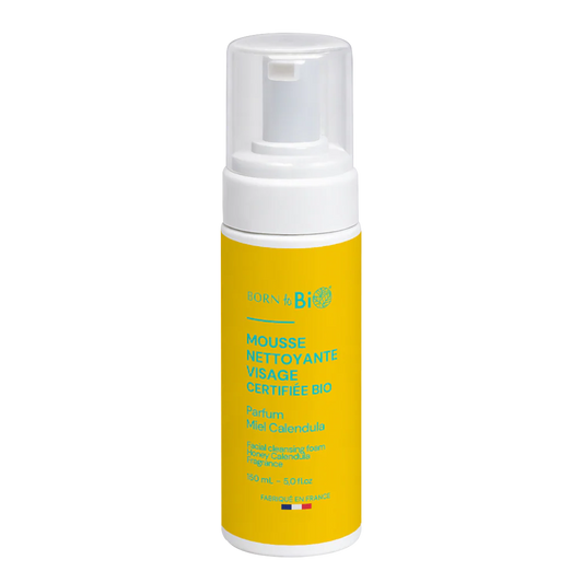 Mousse Nettoyante Visage Miel Calendula - Certifiée Bio-0