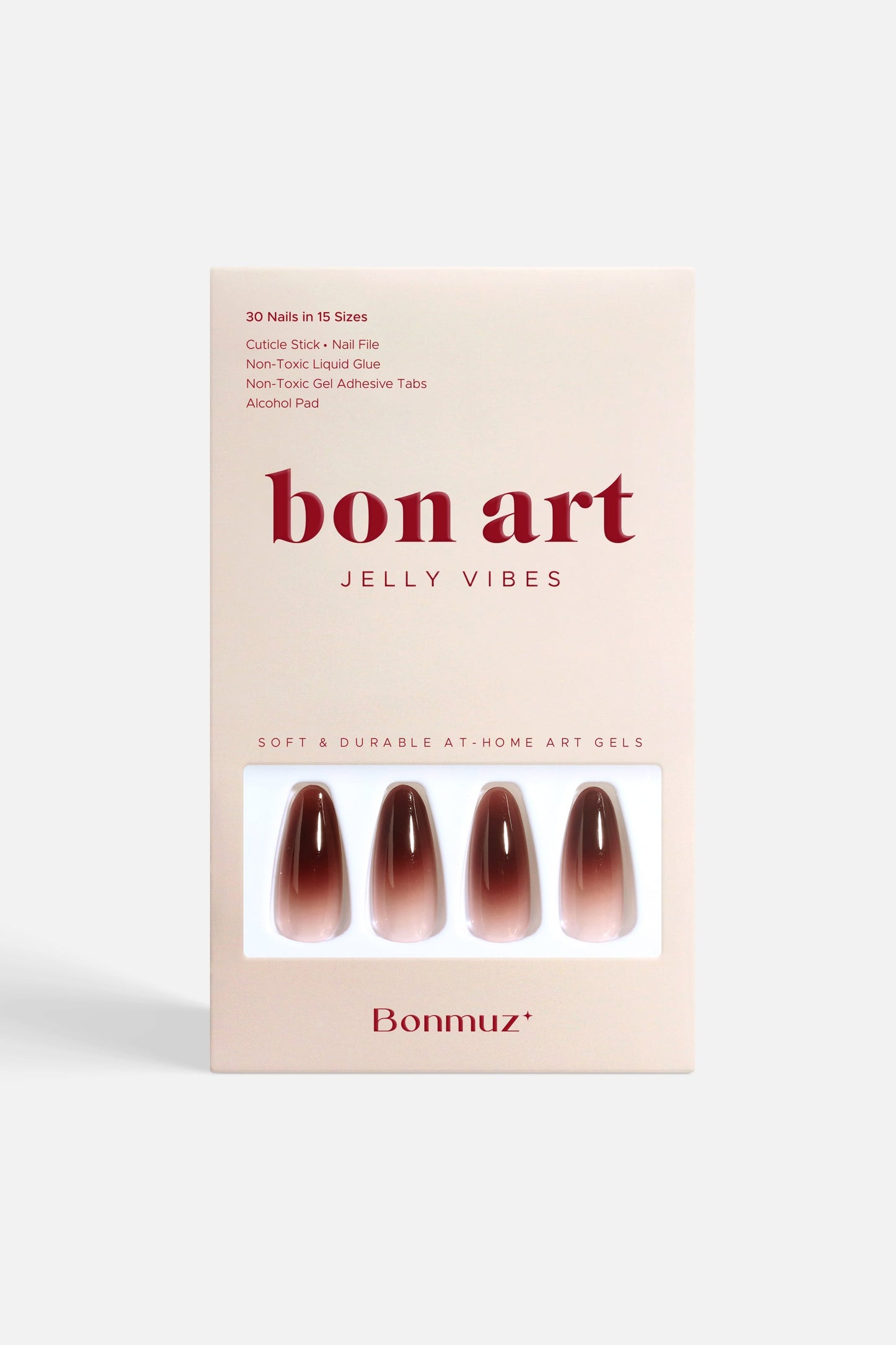 Berry Cocoa Drip | Soft & Durable Press-On Nails-0