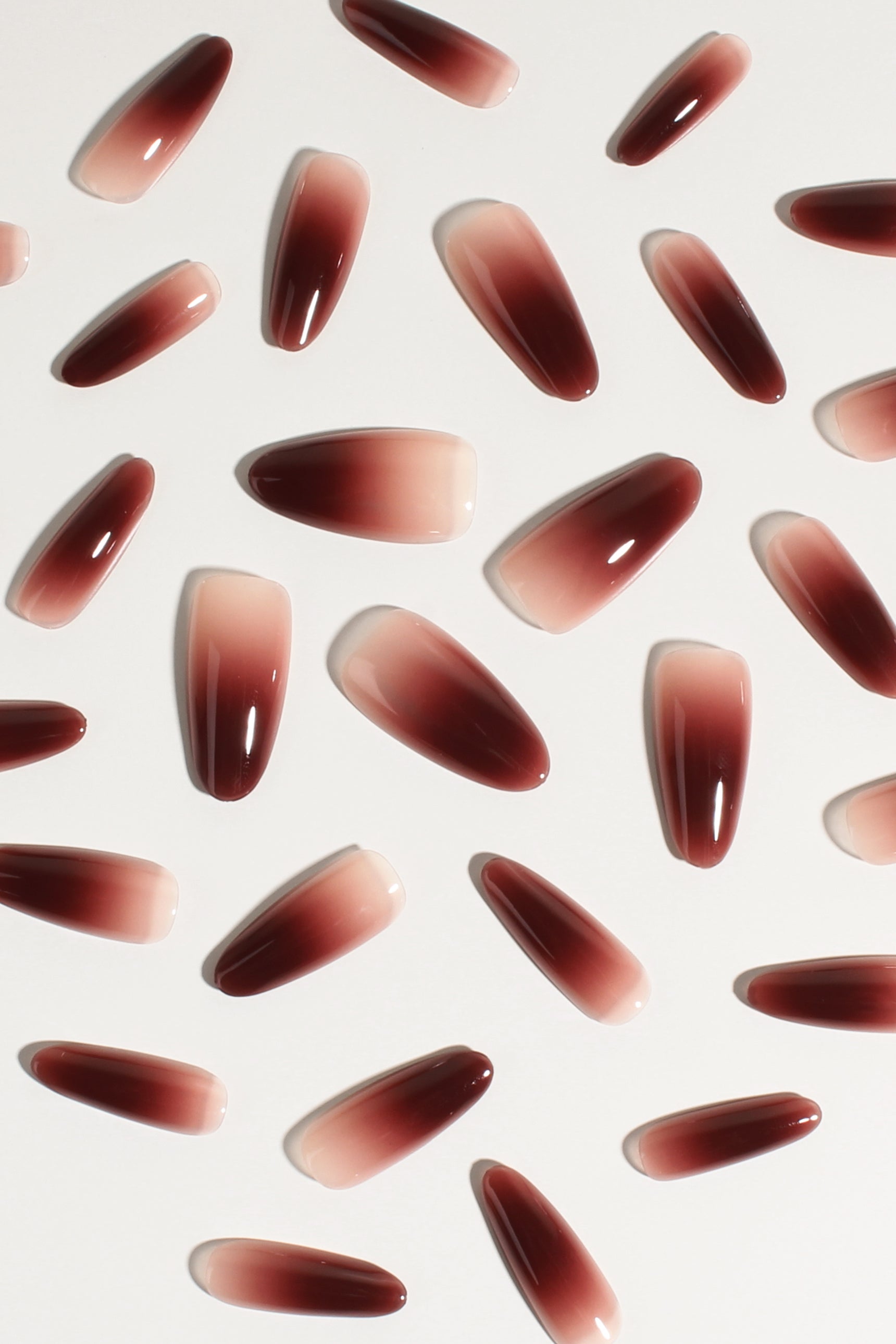 Berry Cocoa Drip | Soft & Durable Press-On Nails-2