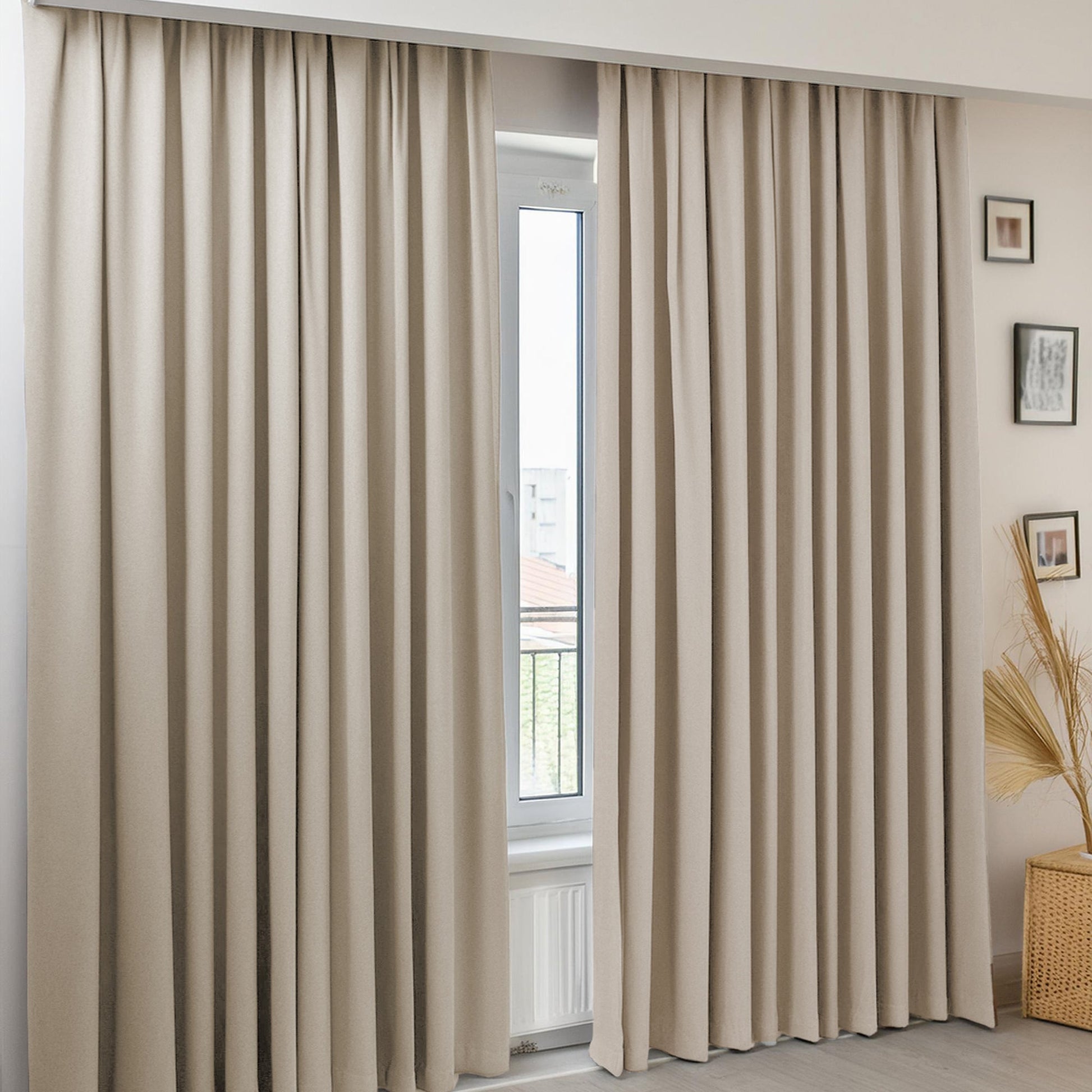 Blackout Beige Curtain-1