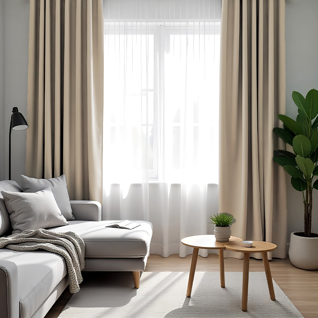 Blackout Beige Curtain-2