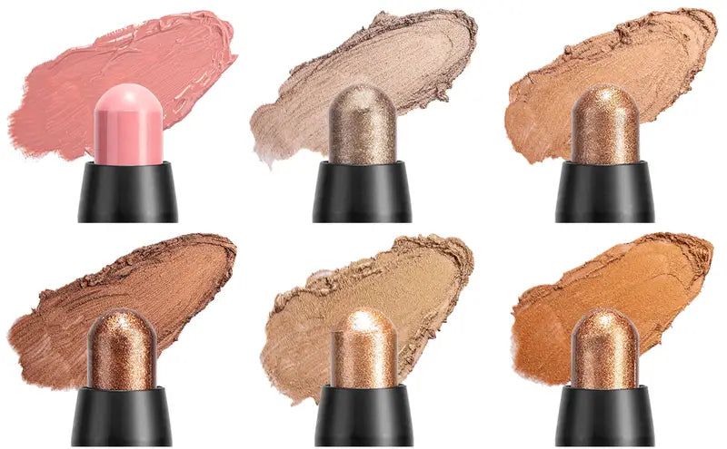 Metallic Eyeshadow Stick Set - 6 Creamy Pencils