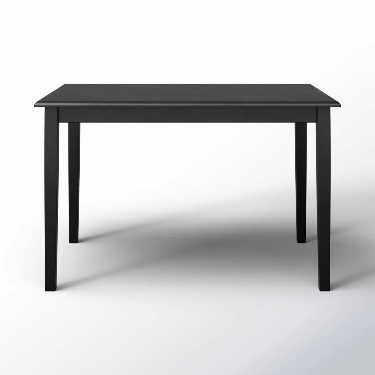 Farmhouse 32 x 48 inch Dining Table in Black Wood Finish-2