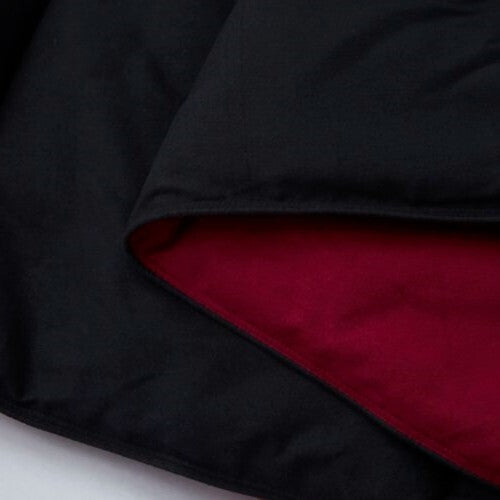 Twin/Twin XL Traditional Microfiber Reversible 3 Piece Comforter Set in Black/Maroon-2