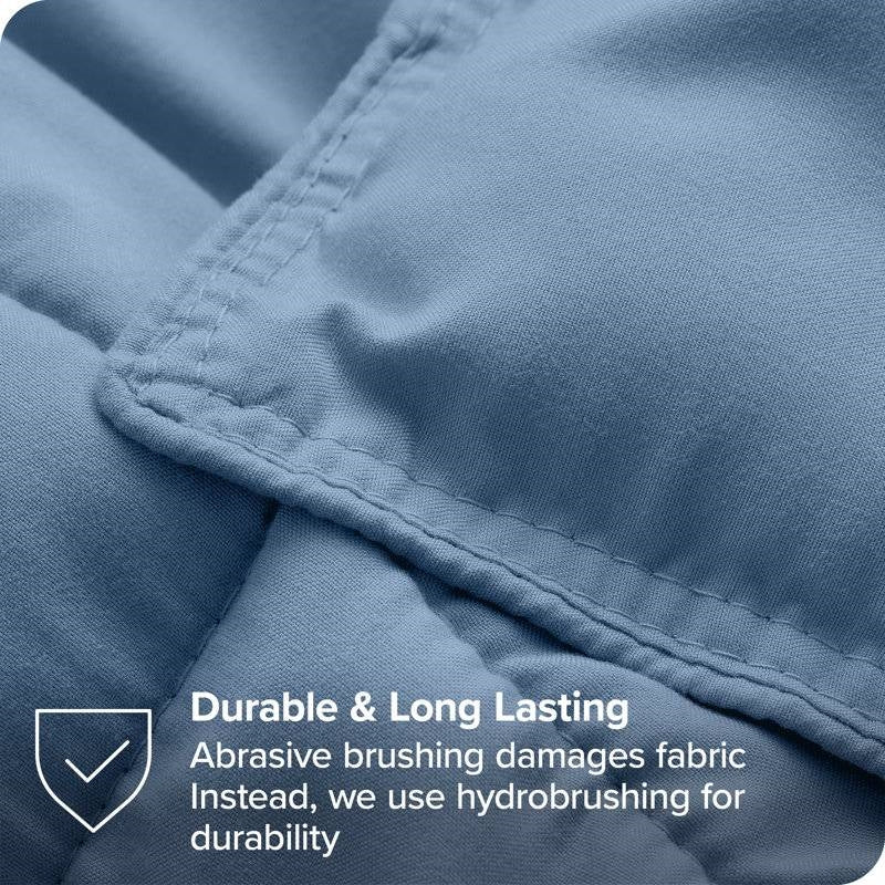 King/Cal King Size All Season Super Soft Down Alternative Comforter Set Blue-4