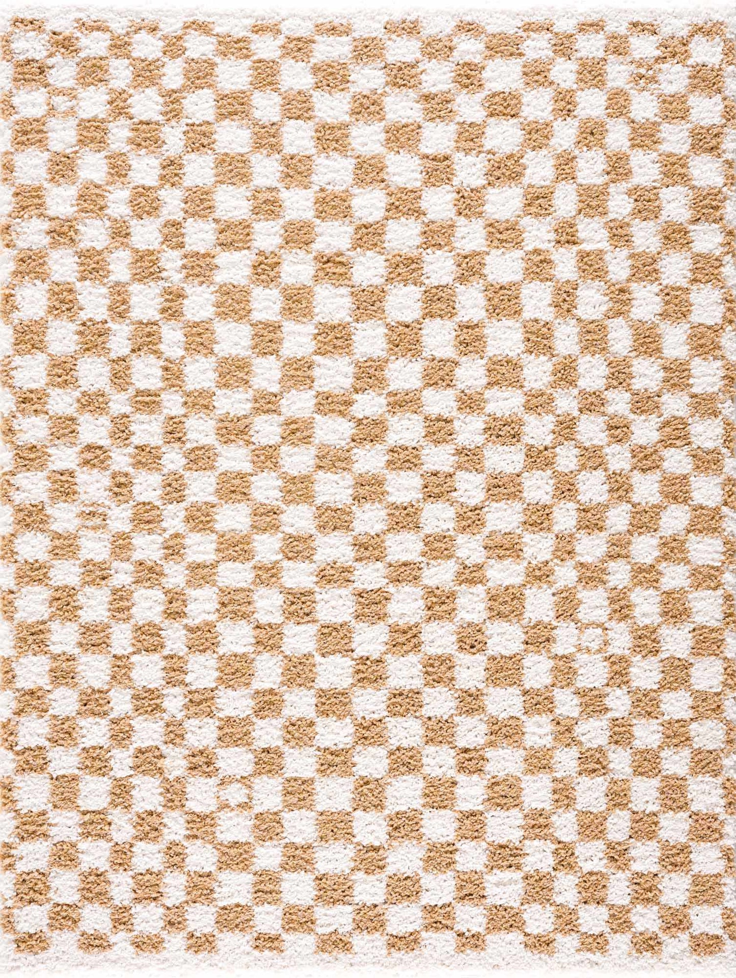 Kieu Mustard & Ivory Checkered Area Rug-1