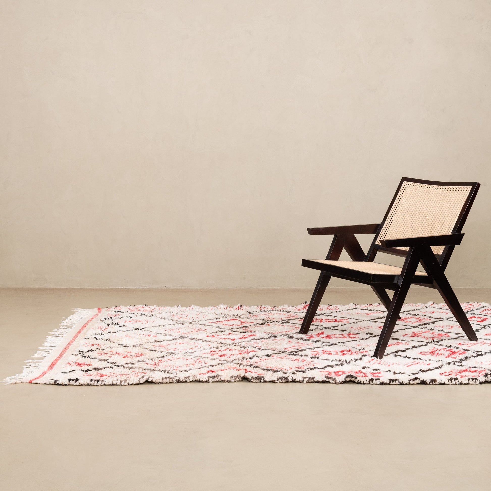 Asmaa - vintage beni ourain rug-1