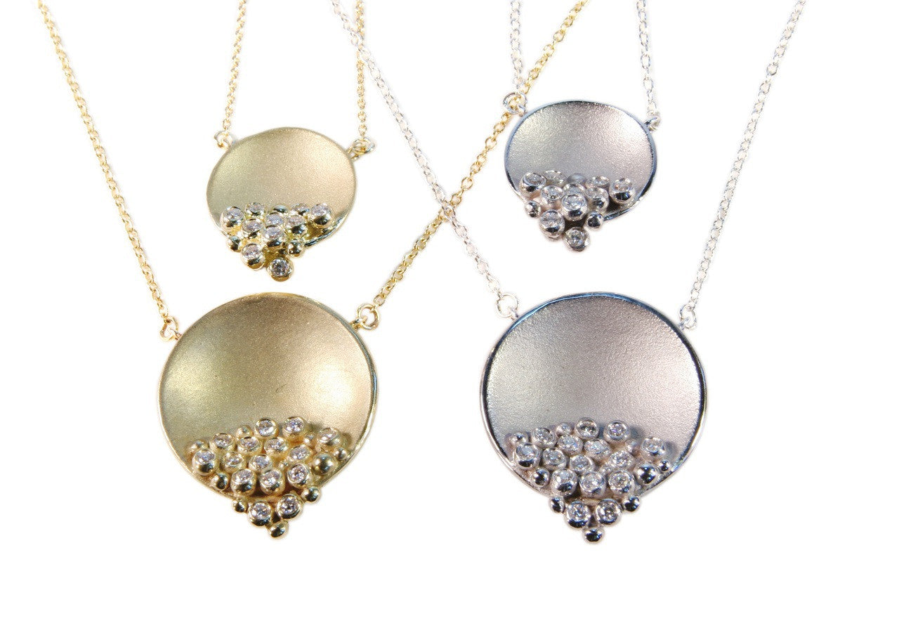 Bowl of Diamonds necklace-small-18K gold-2
