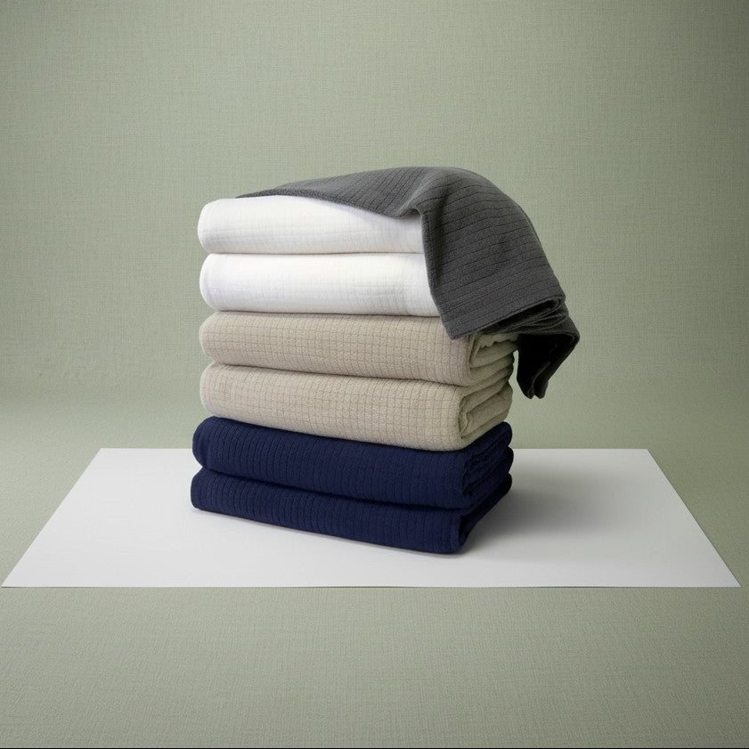 BPS Collection Grid Pattern Fleece Blankets-1