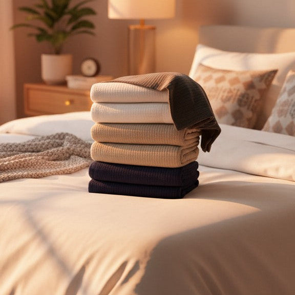 BPS Collection Grid Pattern Fleece Blankets-0