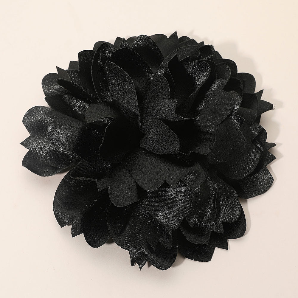 Oversized Statement Satin Floral Pin Brooch Hair Clip