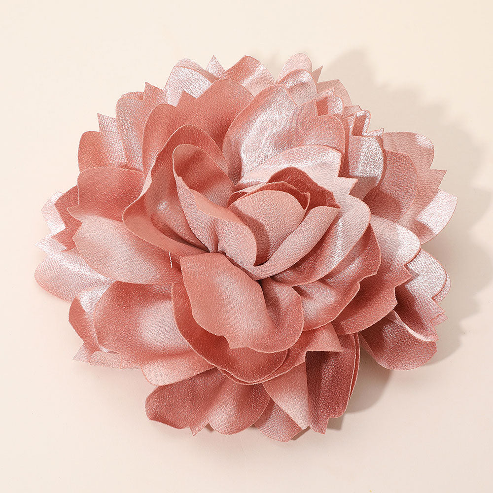 Oversized Statement Satin Floral Pin Brooch Hair Clip