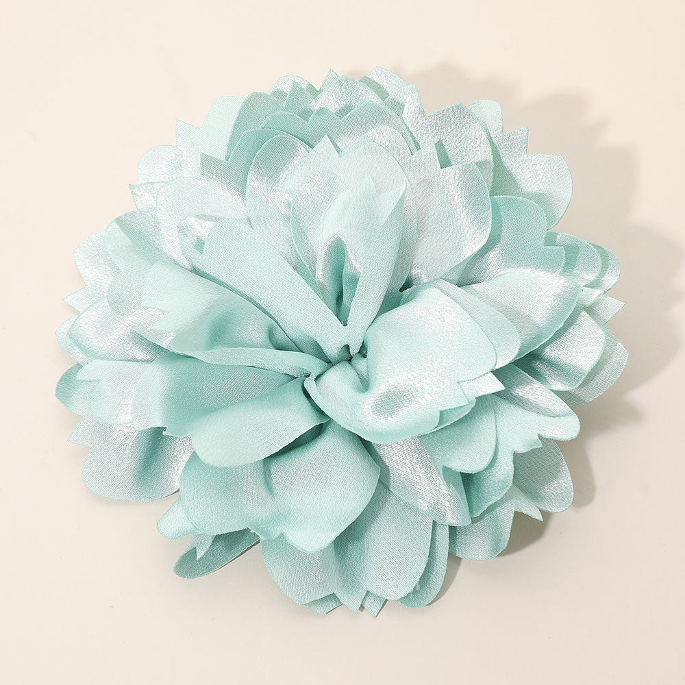 Oversized Statement Satin Floral Pin Brooch Hair Clip