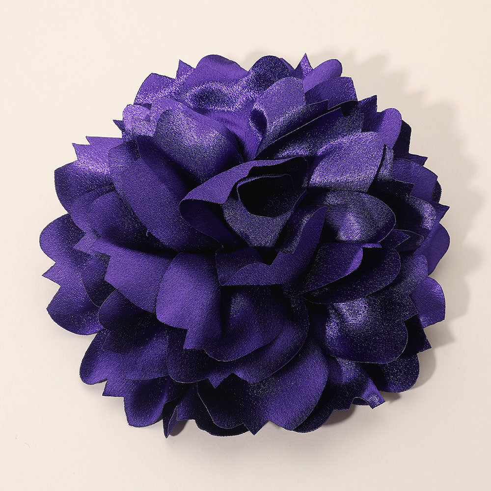 Oversized Statement Satin Floral Pin Brooch Hair Clip