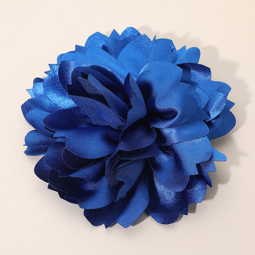 Oversized Statement Satin Floral Pin Brooch Hair Clip