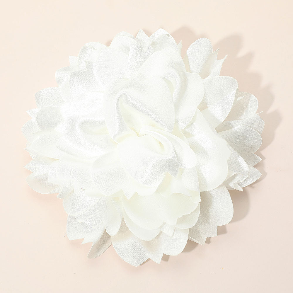 Oversized Statement Satin Floral Pin Brooch Hair Clip