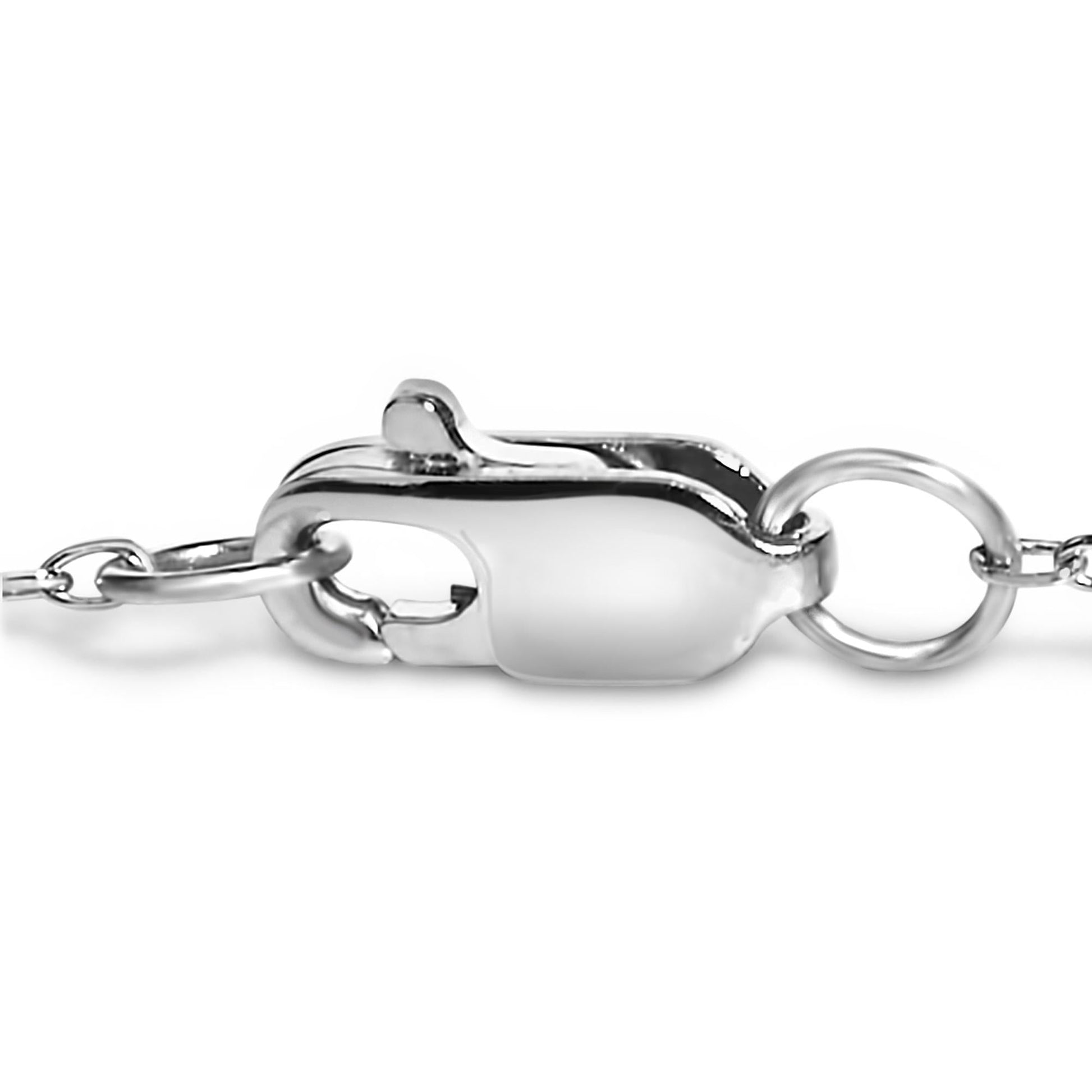 14K Gold 1/2 Cttw Bezel Set Lab Grown Diamond Station Bracelet-3