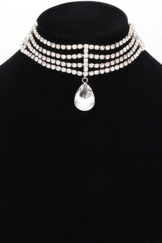 BROADWAY Rhinestone Choker & Crystal Pendant: NYFW BYMANYC ® New York-0