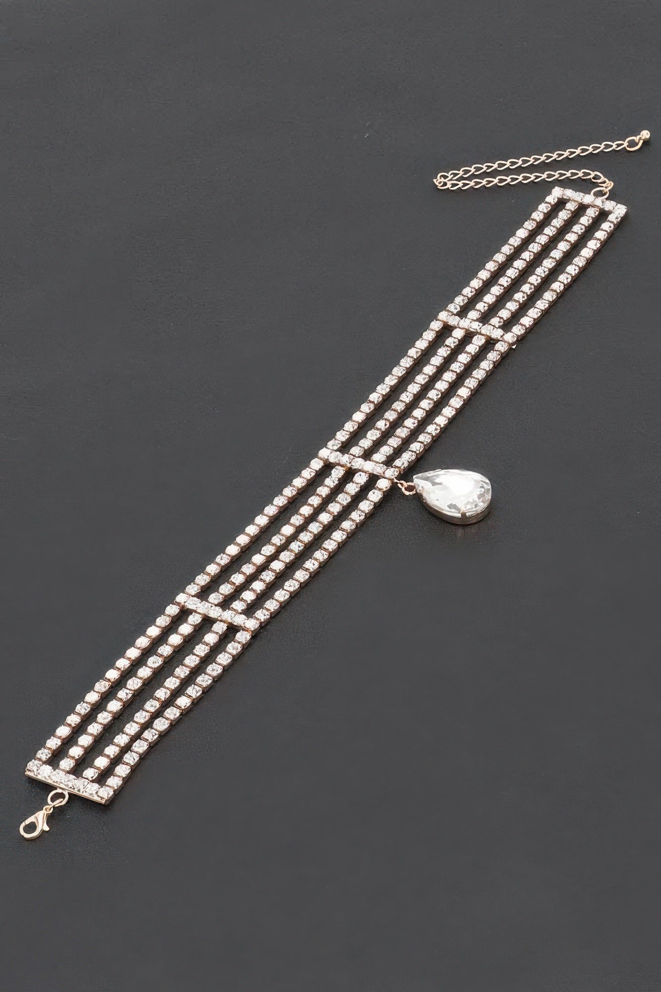 BROADWAY Rhinestone Choker & Crystal Pendant: NYFW BYMANYC ® New York-2