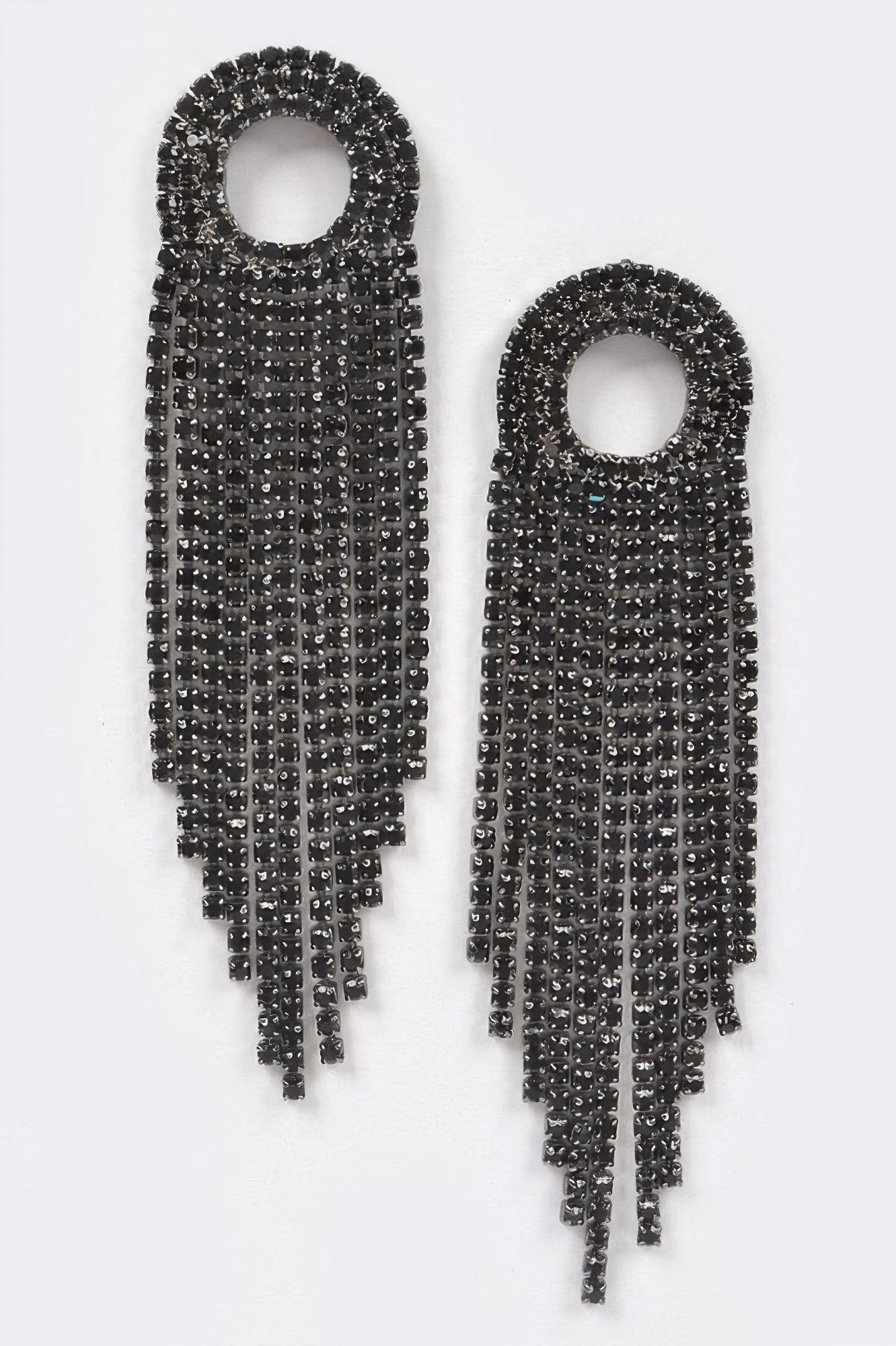 BROADWAY Rhinestone Fringe Drop Earrings: NYFW BYMANYC ® New York-0