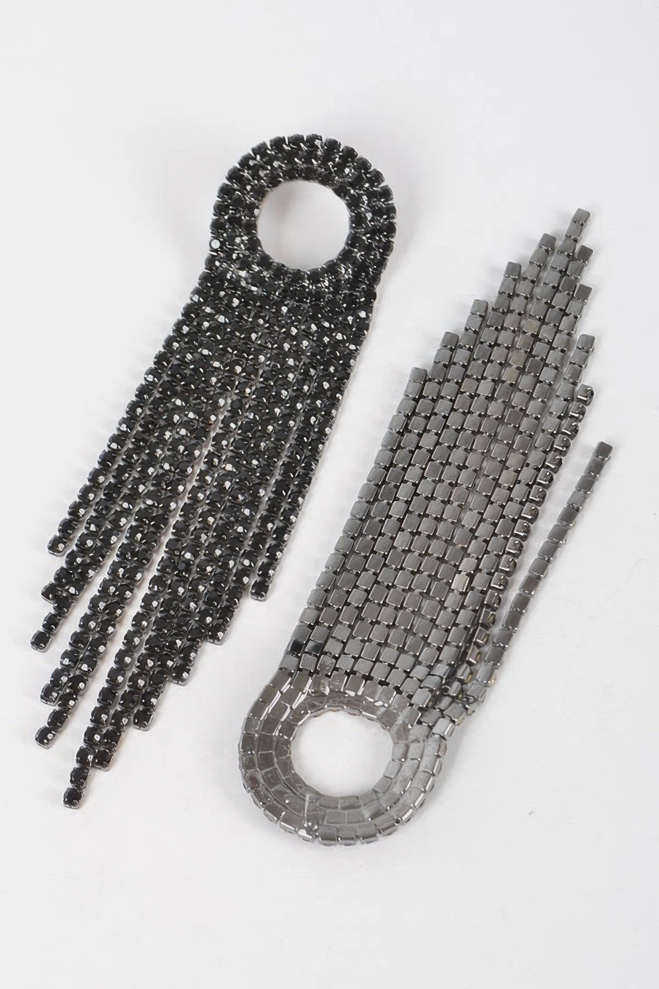 BROADWAY Rhinestone Fringe Drop Earrings: NYFW BYMANYC ® New York-1