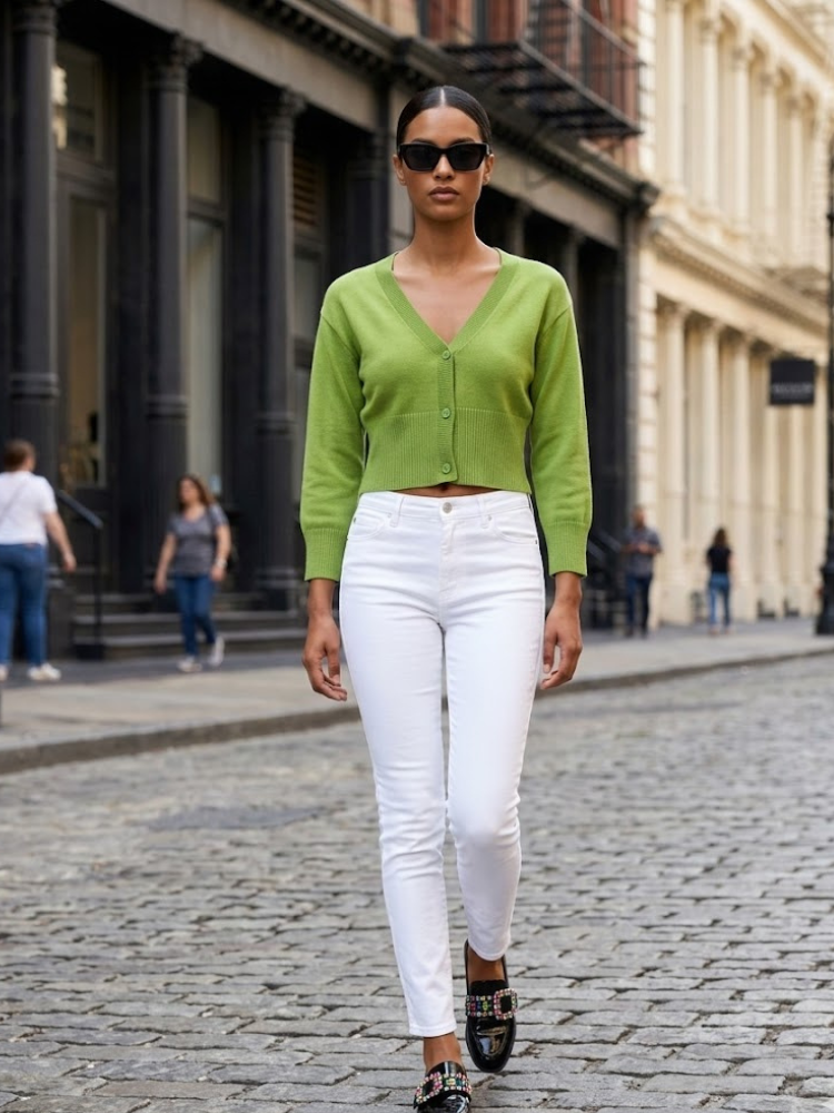 BRYANT Women's Green Knit Cardigan Prêt-à-Porter BYMANYC ® New York-0