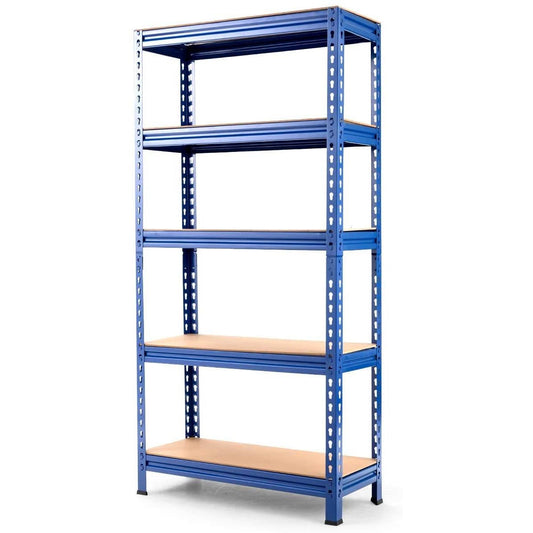 Heavy Duty 60 inch Adjustable 5-Shelf Metal Storage Rack in Navy Blue-0
