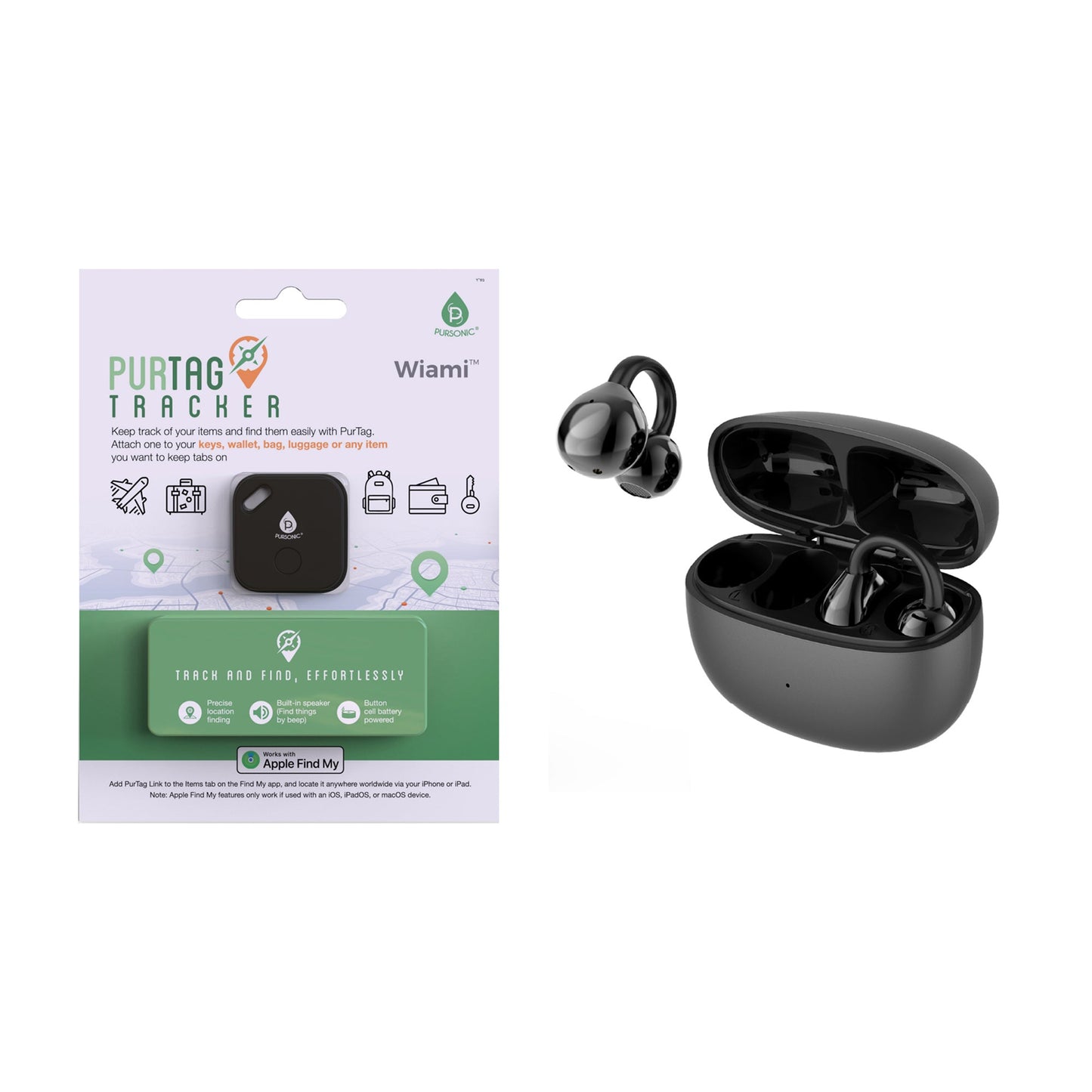 True Wireless Stereo Earbuds & Purtag Tracker-0