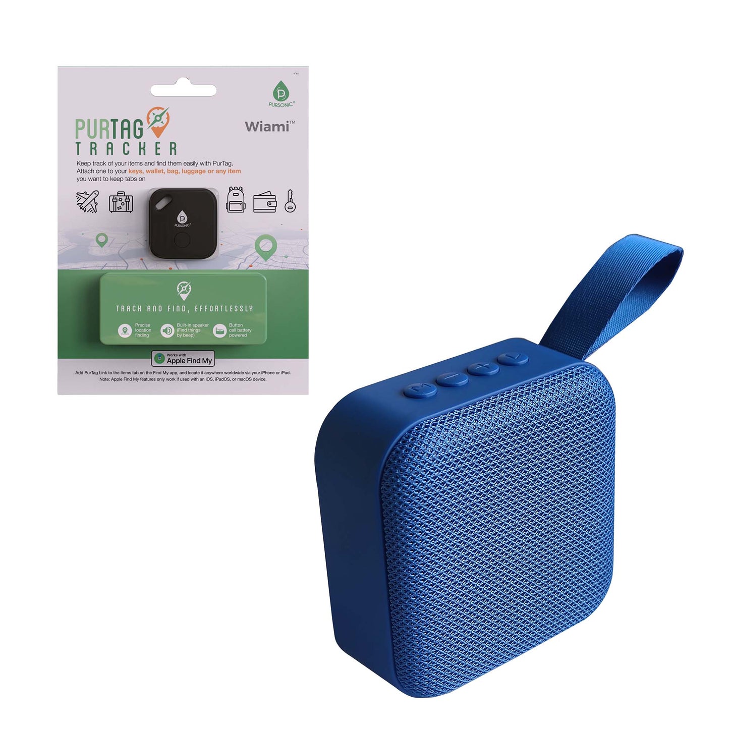 On-the-Go Essentials Bundle: Wireless Speaker & Purtag Tracker-0