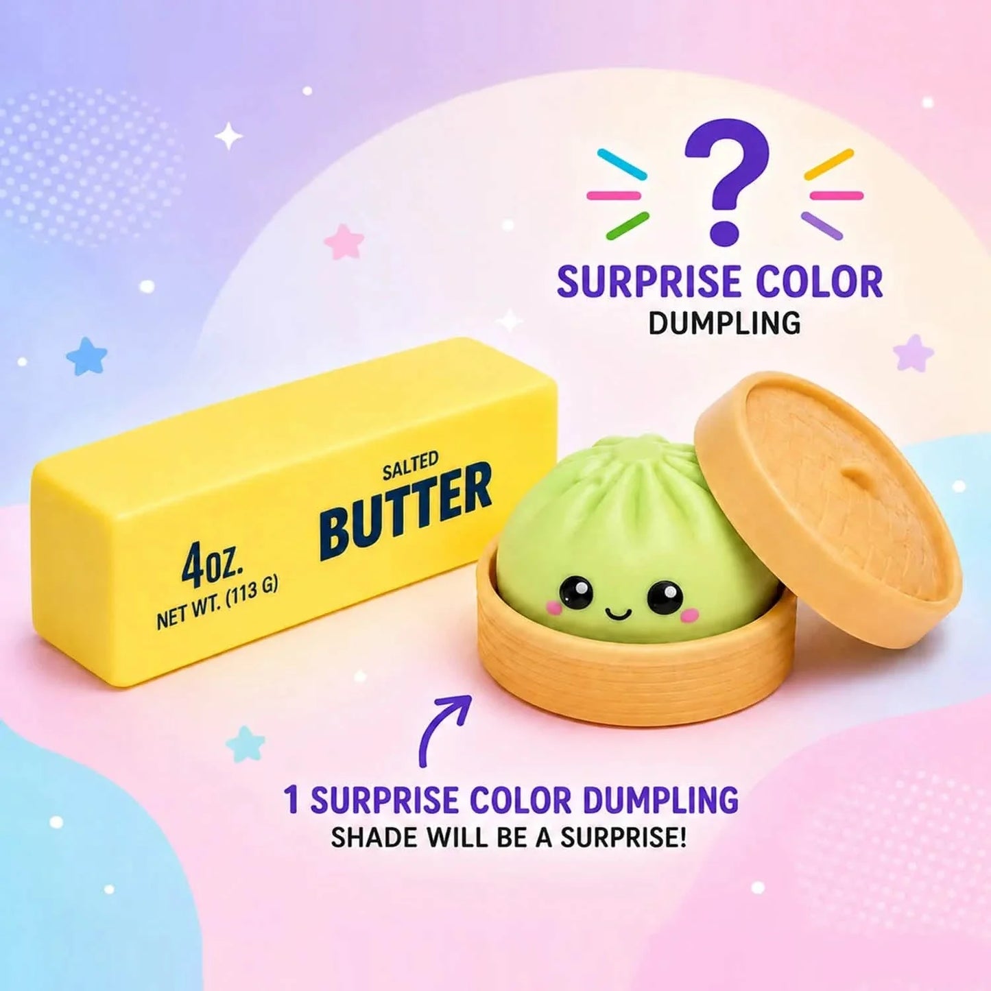 2-Pack: Squishy Dumpling & Butter Combo Pack – Slow Rising Fidget Toys