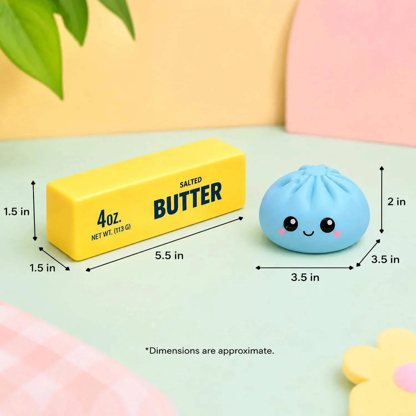 2-Pack: Squishy Dumpling & Butter Combo Pack – Slow Rising Fidget Toys