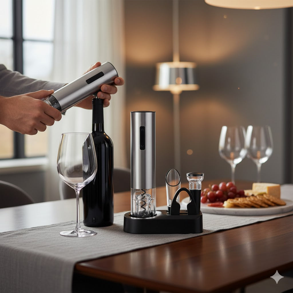 Pursonic 5-Piece Electric Wine Opener Set – 2 PACK Bundle-2