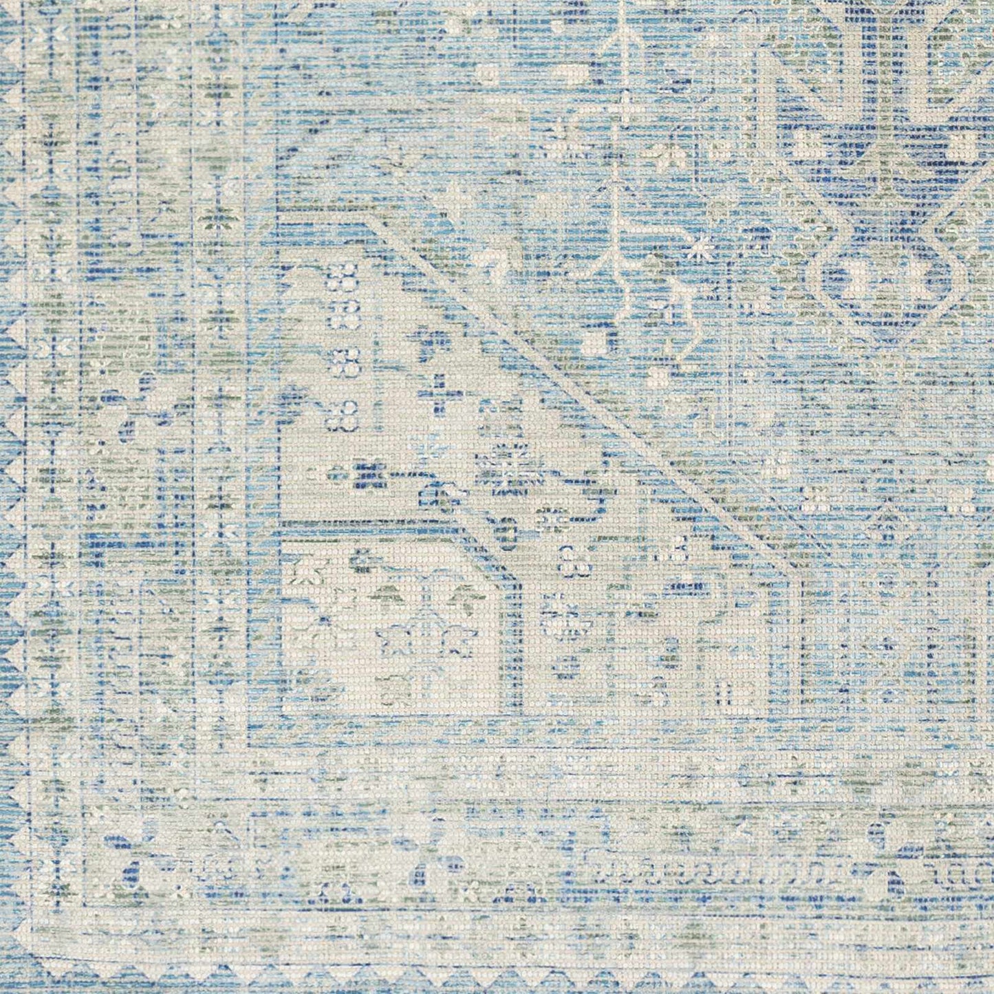 Sample Byers Handmade Cotton-blend Aqua Rug-0