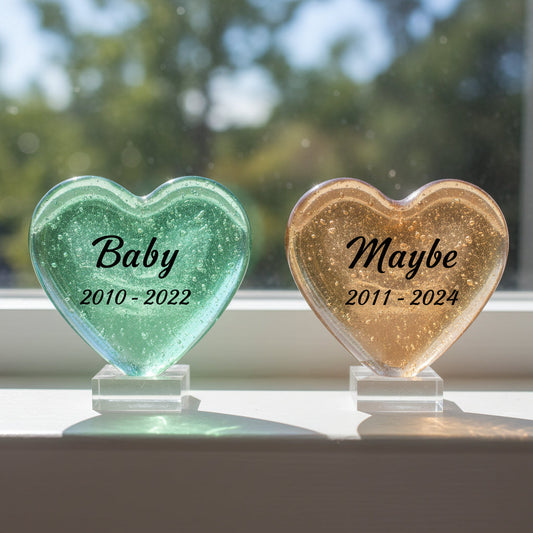 "Companion Memory" Cremation Heart  Appr. 2¾″ x 2¾″ x ¾″- 1″ Thick