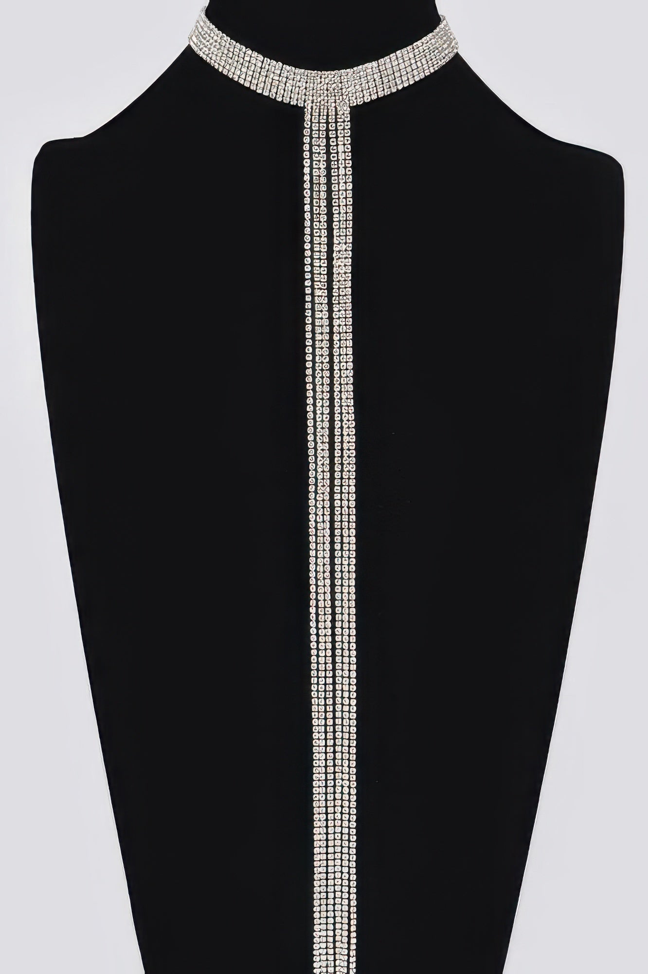 Bar Line Rhinestone Choker Necklace | BYMANYC ® New York Elegance-2