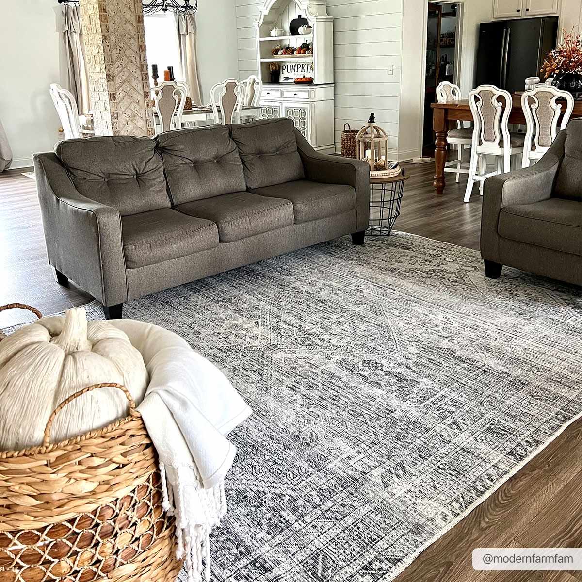 Barny Gray Blue Washable Rug-0