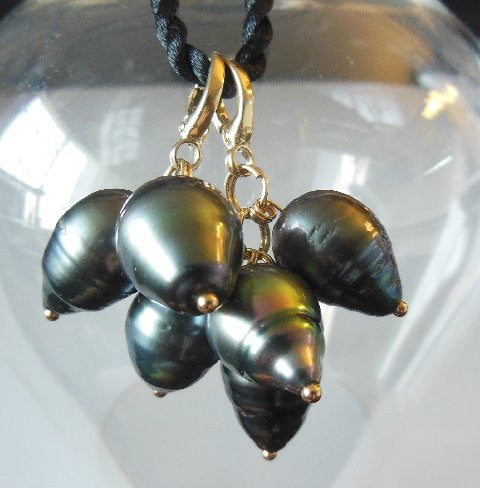 Tahitian Baroque Pearl Mega Set: Interchangeable Necklace/Bracelet, Earrings/Pendant-0