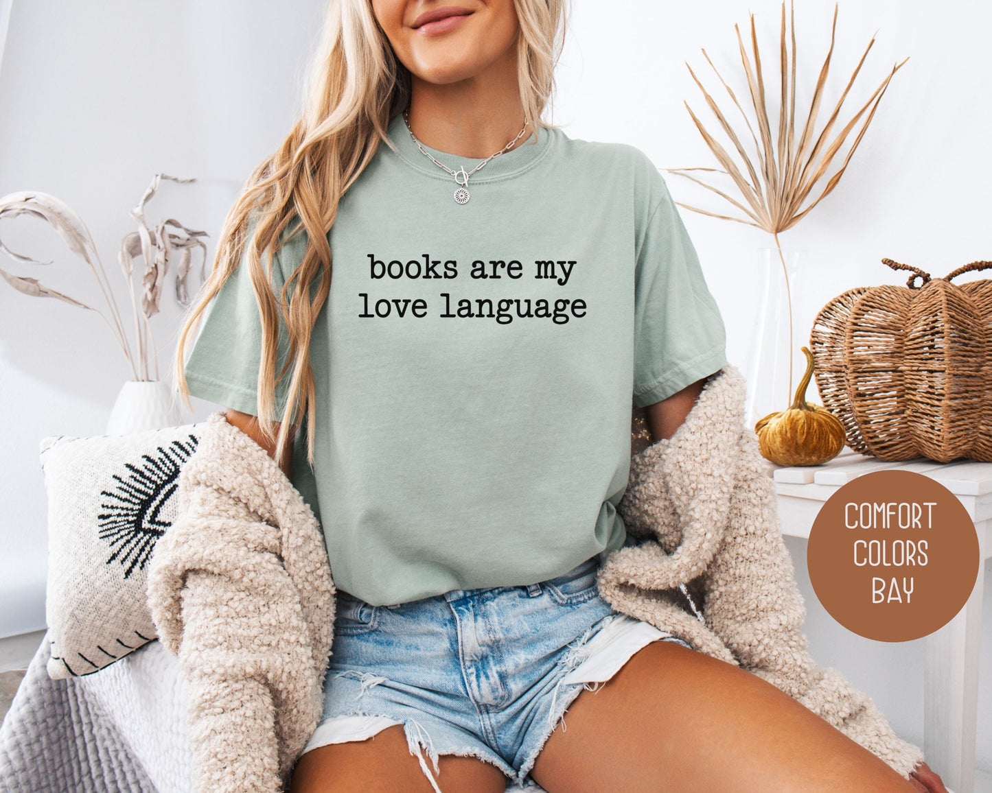 Books are My Love Language Comfort Colors Shirt-2