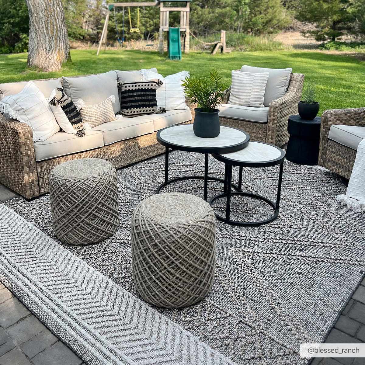 Beige Charcoal Areli Area Rug-2