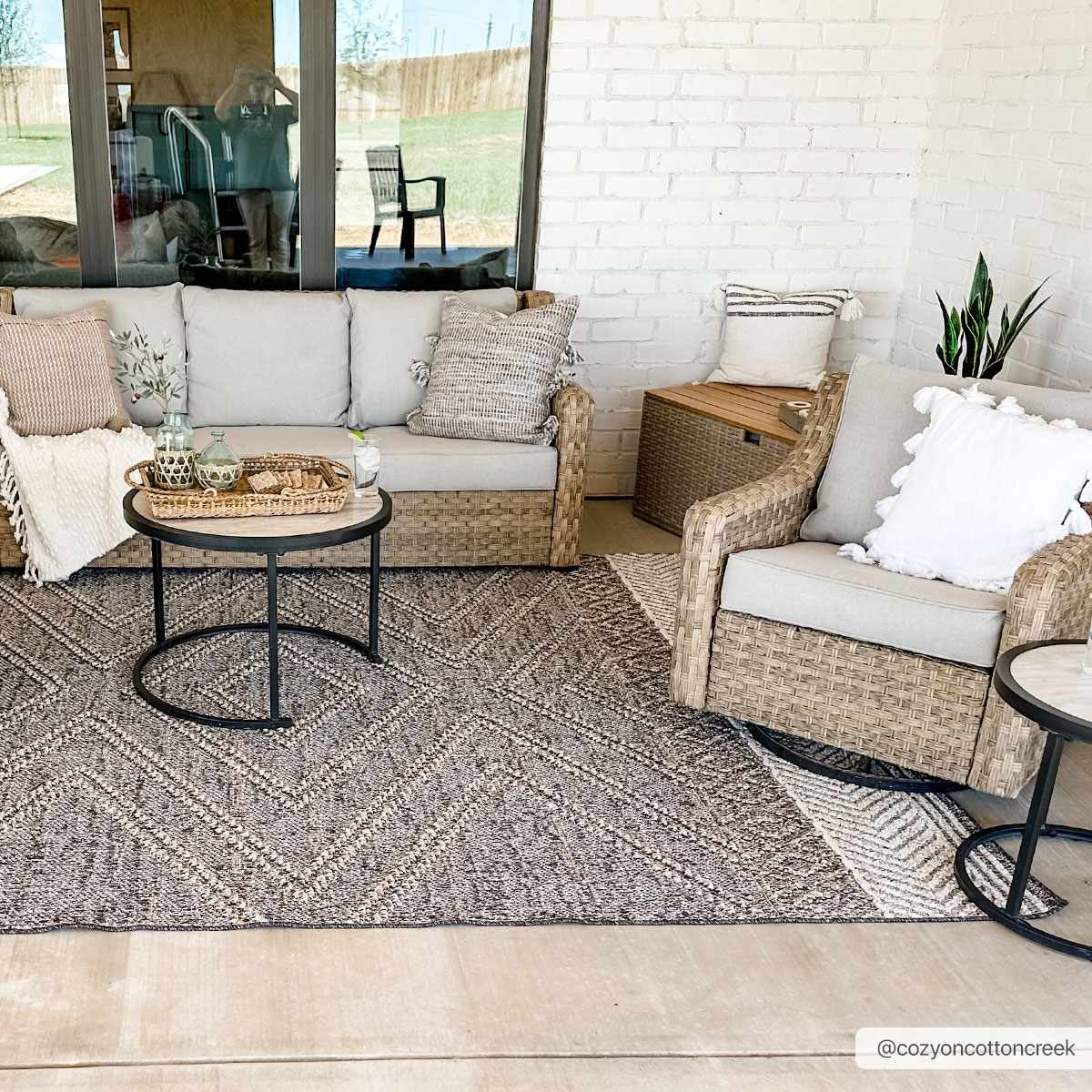 Beige Charcoal Areli Area Rug-0