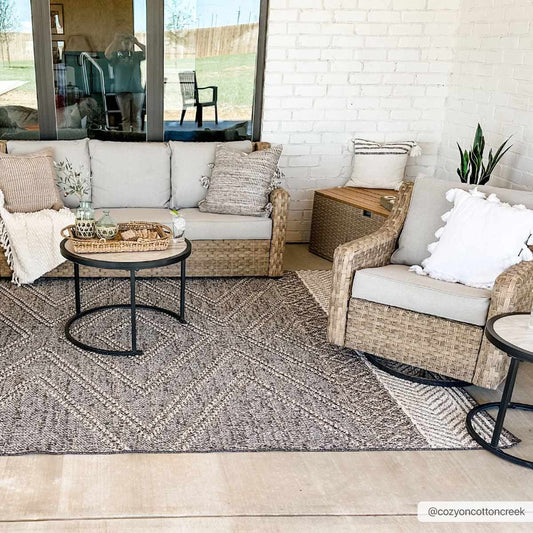 Beige Charcoal Areli Area Rug-0