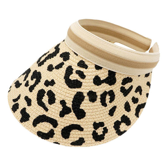 Leopard Patterned Visor Hat