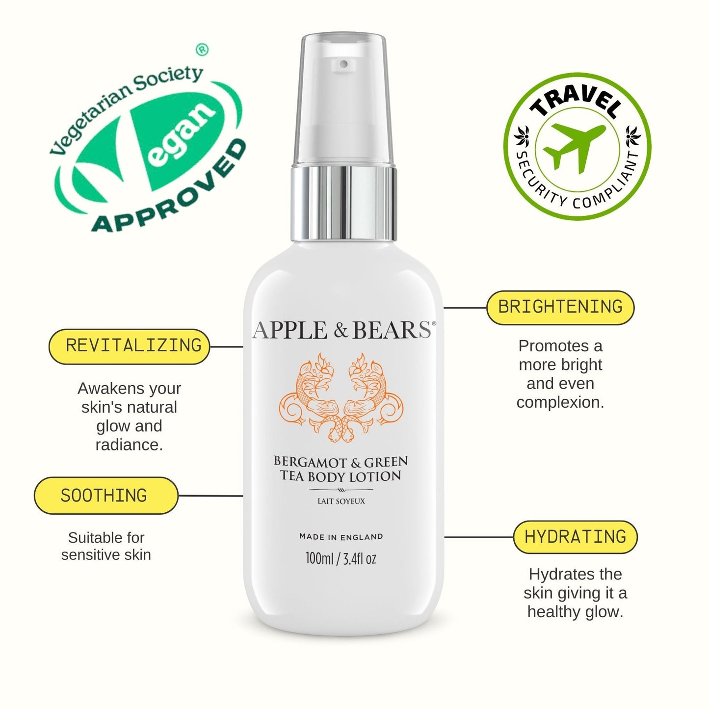 Bergamot & Green Tea - Body Lotion Travel Size - 100ml/3.4 fl oz-4