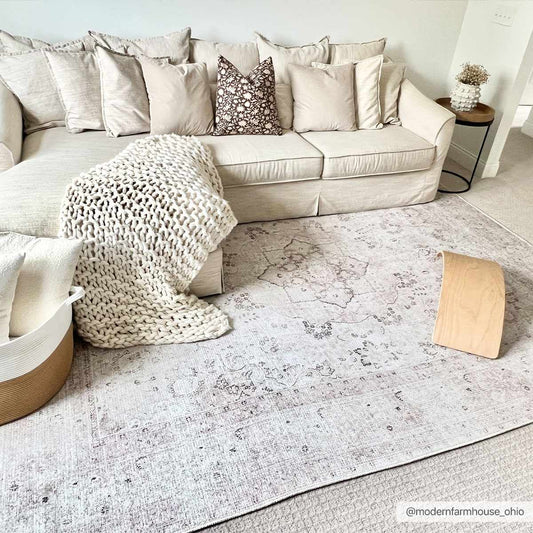 Bethany Vintage Flat Pile Washable Rug-0