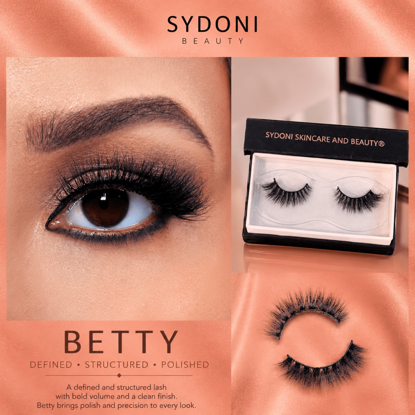 SYDONI "BETTY" LUXURY MINK LASHES - Handcrafted Moderate Glam Inspired by a Family Member Known for her Minimalist, Unforgettable Style