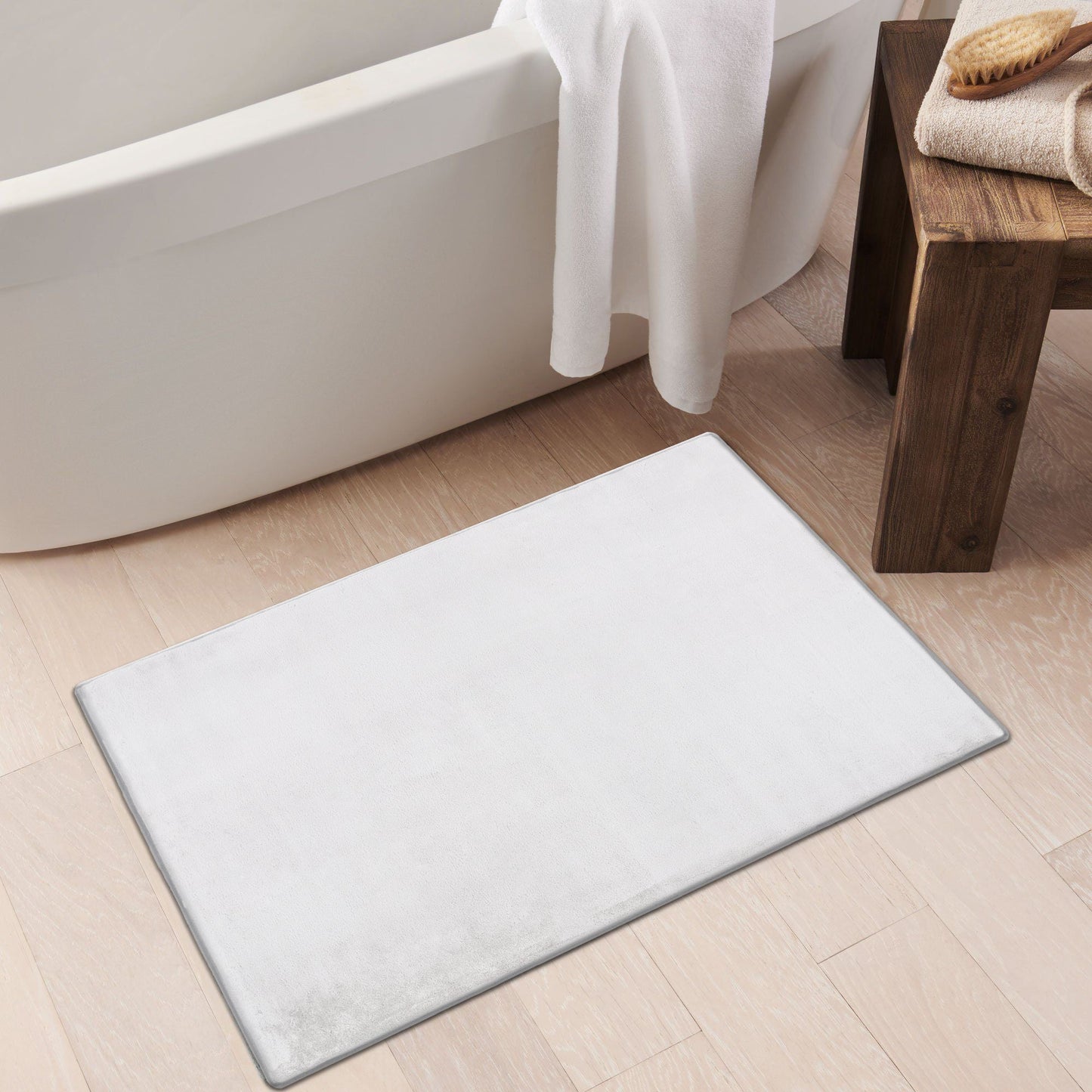 White Plush Area Rug-4