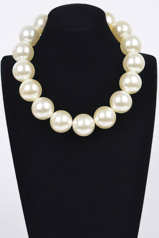 Big Round Pearl Necklace | Bold Statement BYMANYC ® New York-0