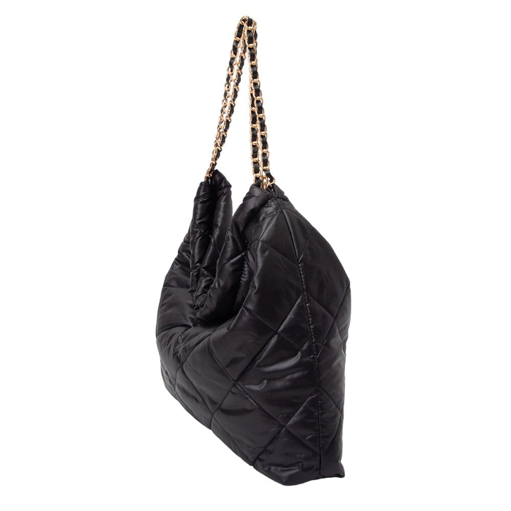 Padded Adjustable Metal Strap Shoulder Bag