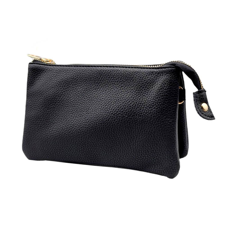 Trio Faux Leather Rectangle Crossbody Bag