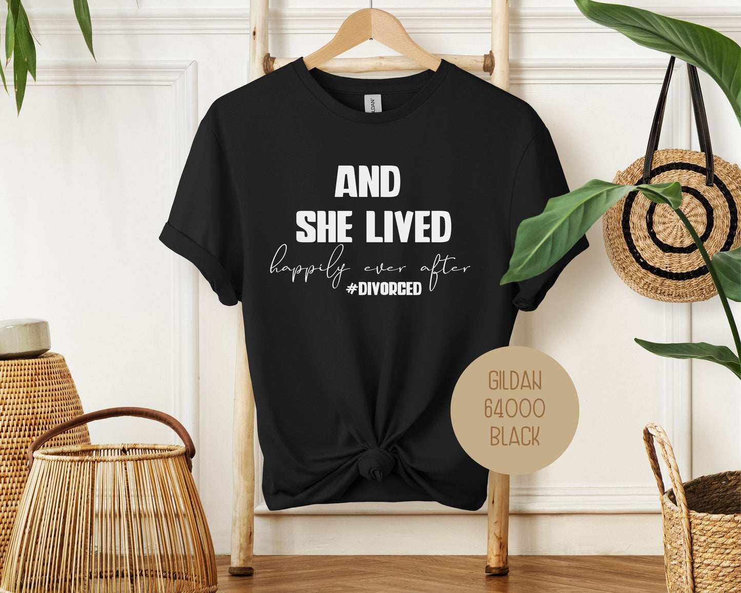 And She Lived Happily Ever After Divorce Party Shirt-2